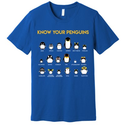 Penguin Species Know Your Penguins Gift Premium T-Shirt