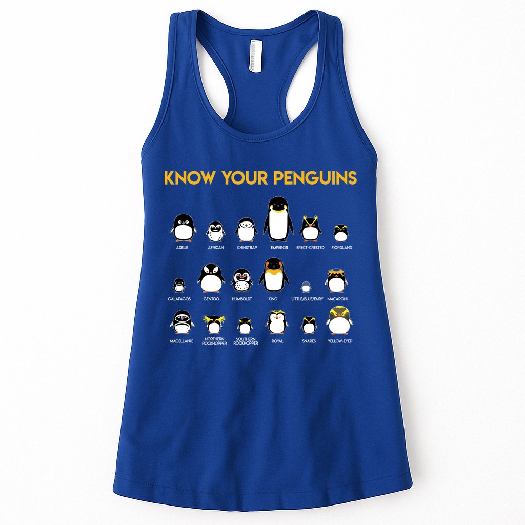 Penguin Species Know Your Penguins Gift Womens Tank Top