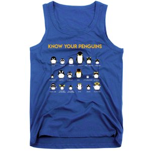 Penguin Species Know Your Penguins Gift Tank Top