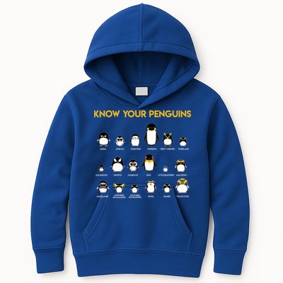 Penguin Species Know Your Penguins Gift Kids Hoodie