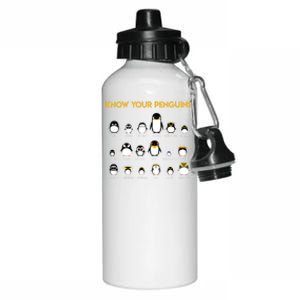 Penguin Species Know Your Penguins Gift Aluminum Water Bottle