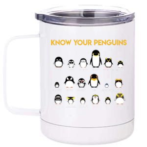 Penguin Species Know Your Penguins Gift 12 oz Stainless Steel Tumbler Cup