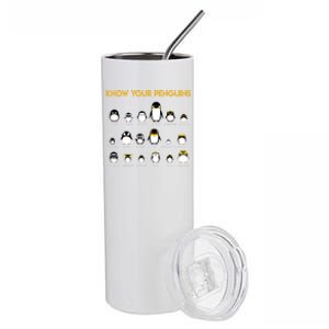 Penguin Species Know Your Penguins Gift Stainless Steel Tumbler