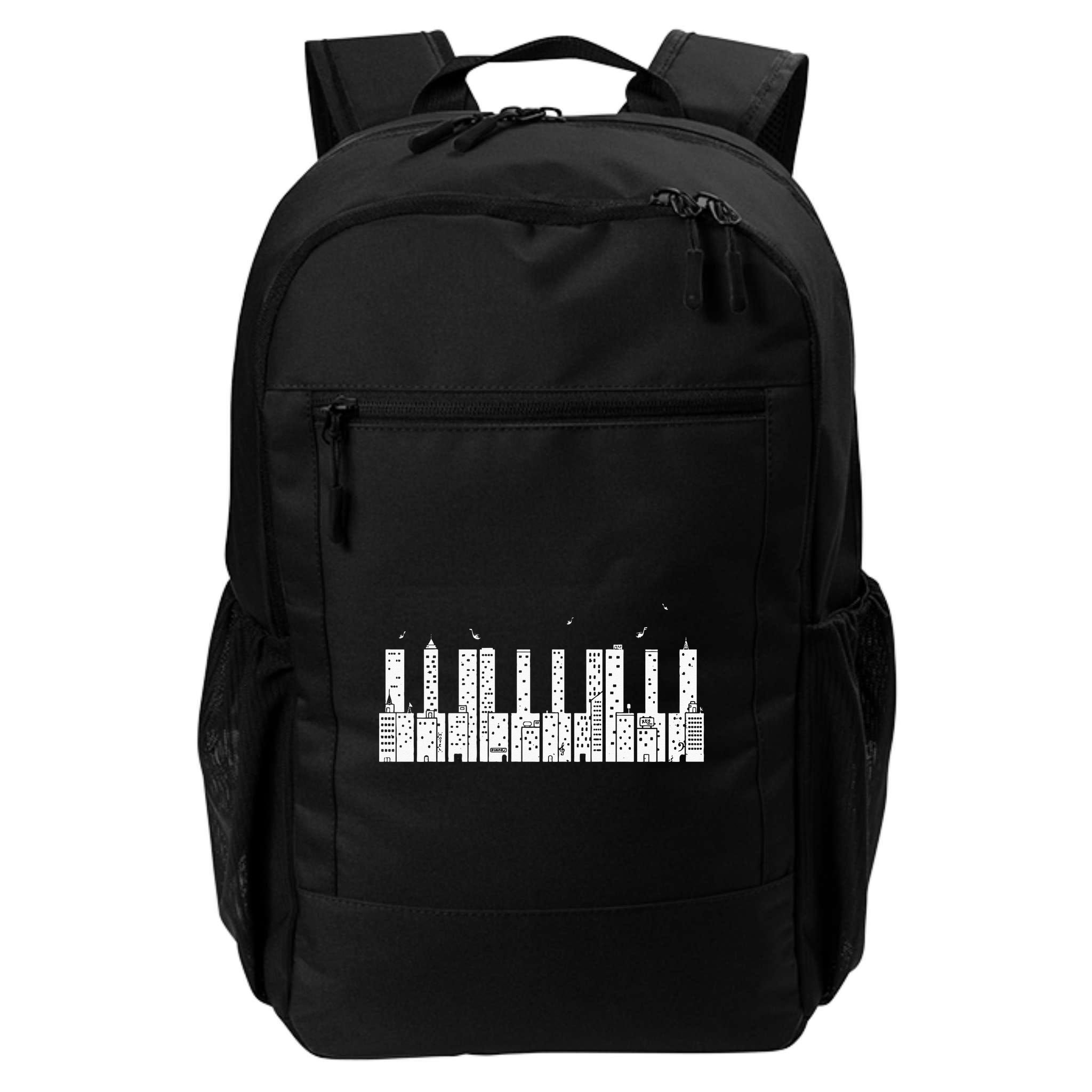Piano Skyline Keyboard Music Backpack
