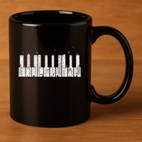 Piano Skyline Keyboard Music 11oz C Handle Ceramic Mug