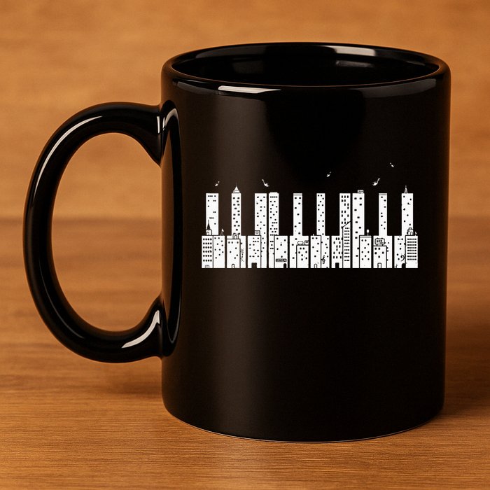 Piano Skyline Keyboard Music 11oz C Handle Ceramic Mug