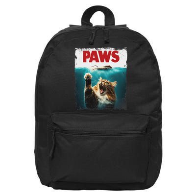 Paw Some Kitty Cats.usa Paws Parody Cat Mouse Humorous Cat Chasing Mouse Kitten , , Blac 16 in Basic Backpack