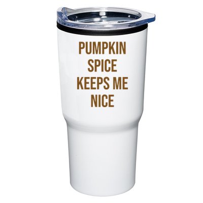 Pumpkin Spice Keeps Me Nice Funny Fall Tumbler