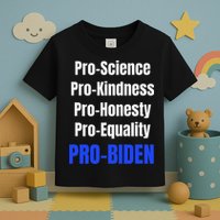 Pro Science Kindness Equality Honesty Pro Biden Joe For Prez Toddler T-Shirt