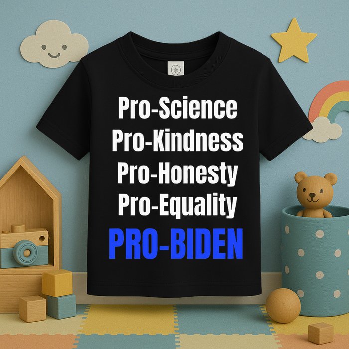 Pro Science Kindness Equality Honesty Pro Biden Joe For Prez Toddler T-Shirt