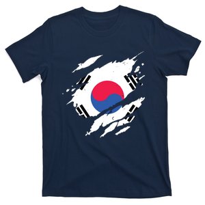 Proud South Korean Shirts Torn Ripped South Korea Flag T-Shirt