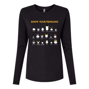 Penguin Species Know Your Penguins Gift Funny Gift Womens Cotton Relaxed Long Sleeve T-Shirt