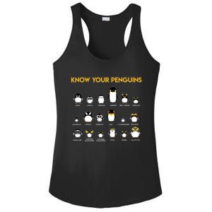 Penguin Species Know Your Penguins Gift Funny Gift Ladies PosiCharge Competitor Racerback Tank