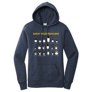 Penguin Species Know Your Penguins Gift Funny Gift Women's Pullover Hoodie