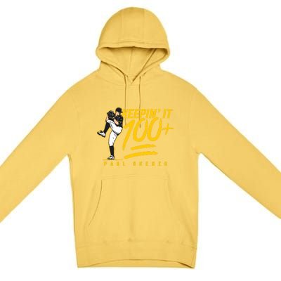 Paul Skenes Keepin It 100 Pittsburgh Baseball Premium Pullover Hoodie