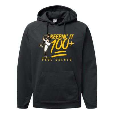 Paul Skenes Keepin It 100 Pittsburgh Baseball Performance Fleece Hoodie