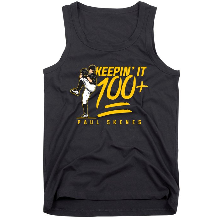 Paul Skenes Keepin It 100 Pittsburgh Baseball Tank Top