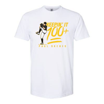 Paul Skenes Keepin It 100 Pittsburgh Baseball Softstyle® CVC T-Shirt