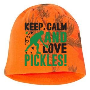 Pickleball Sport Keep Calm And Love Pickles Player Gift Kati - Camo Knit Beanie