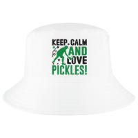 Pickleball Sport Keep Calm And Love Pickles Player Gift Cool Comfort Performance Bucket Hat