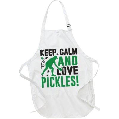 Pickleball Sport Keep Calm And Love Pickles Player Gift Apron