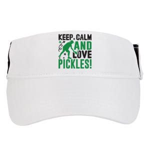 Pickleball Sport Keep Calm And Love Pickles Player Gift Adult Drive Performance Visor