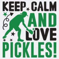 Pickleball Sport Keep Calm And Love Pickles Player Gift 11oz C Handle Ceramic Mug