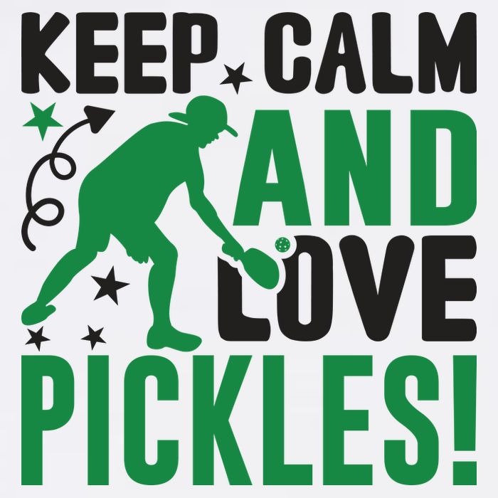 Pickleball Sport Keep Calm And Love Pickles Player Gift 11oz C Handle Ceramic Mug