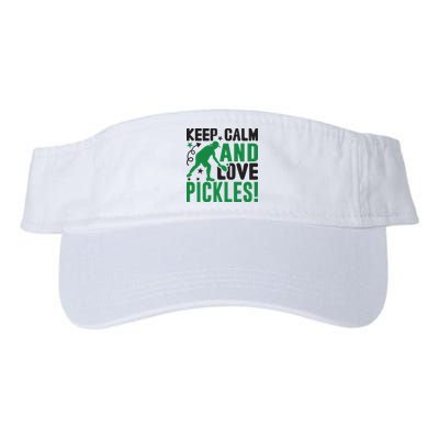 Pickleball Sport Keep Calm And Love Pickles Player Gift Visor