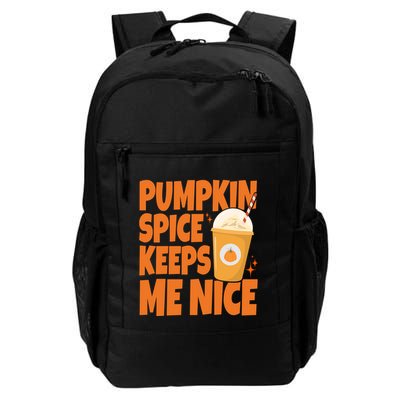Pumpkin Spice Keeps Me Nice Coffee Lover Holiday Backpack