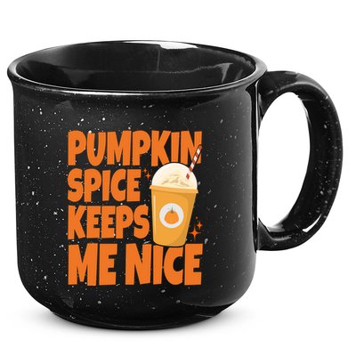 Pumpkin Spice Keeps Me Nice Coffee Lover Holiday 15oz Campfire Ceramic Mug