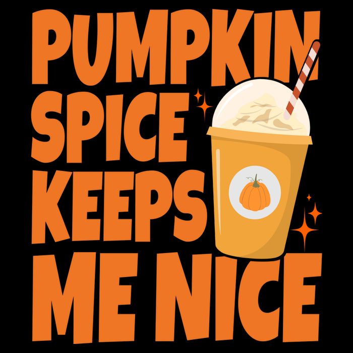 Pumpkin Spice Keeps Me Nice Coffee Lover Holiday Drawstring Bag