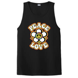 PEACE SIGN LOVE 60s 70s Tie Dye Hippie Costume PosiCharge Competitor Tank