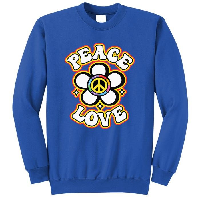 PEACE SIGN LOVE 60s 70s Tie Dye Hippie Costume Sweatshirt