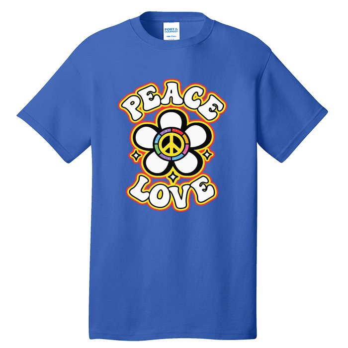 PEACE SIGN LOVE 60s 70s Tie Dye Hippie Costume Tall T-Shirt