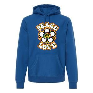 PEACE SIGN LOVE 60s 70s Tie Dye Hippie Costume Premium Hoodie