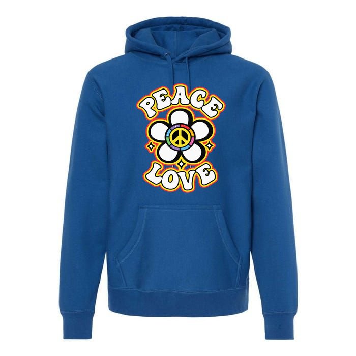 PEACE SIGN LOVE 60s 70s Tie Dye Hippie Costume Premium Hoodie