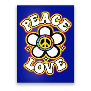 PEACE SIGN LOVE 60s 70s Tie Dye Hippie Costume Poster