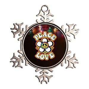 PEACE SIGN LOVE 60s 70s Tie Dye Hippie Costume Metallic Star Ornament