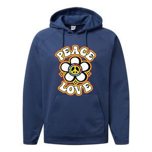 PEACE SIGN LOVE 60s 70s Tie Dye Hippie Costume Performance Fleece Hoodie