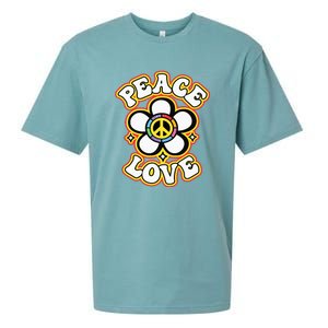 PEACE SIGN LOVE 60s 70s Tie Dye Hippie Costume Sueded Cloud Jersey T-Shirt