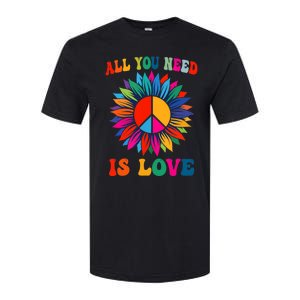 PEACE SIGN LOVE 60s 70s Tie Dye Hippie Costume Softstyle CVC T-Shirt