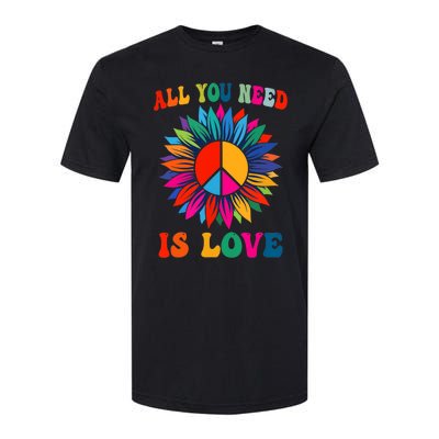 PEACE SIGN LOVE 60s 70s Tie Dye Hippie Costume Softstyle® CVC T-Shirt