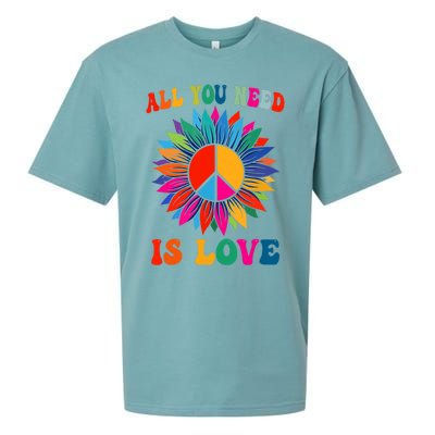 PEACE SIGN LOVE 60s 70s Tie Dye Hippie Costume Sueded Cloud Jersey T-Shirt