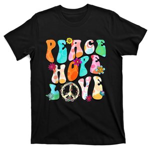 PEACE SIGN LOVE 60s 70s 80s Tie Dye Hippie Halloween T-Shirt