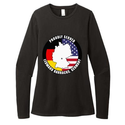 Proudly Served Ledward Barracks Germany Military Veteran Womens CVC Long Sleeve Shirt