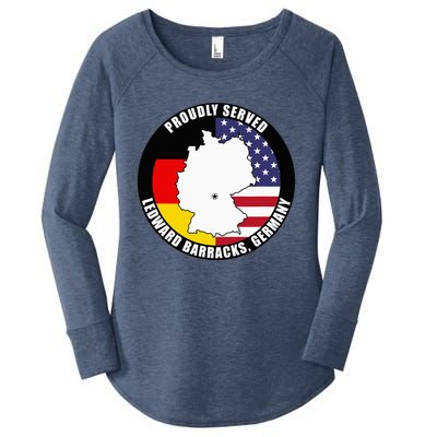 Proudly Served Ledward Barracks Germany Military Veteran Women's Perfect Tri Tunic Long Sleeve Shirt