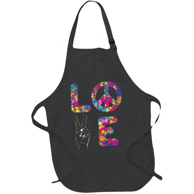 Peace Sign Love 60s 70s Tie Dye Hippie Apron