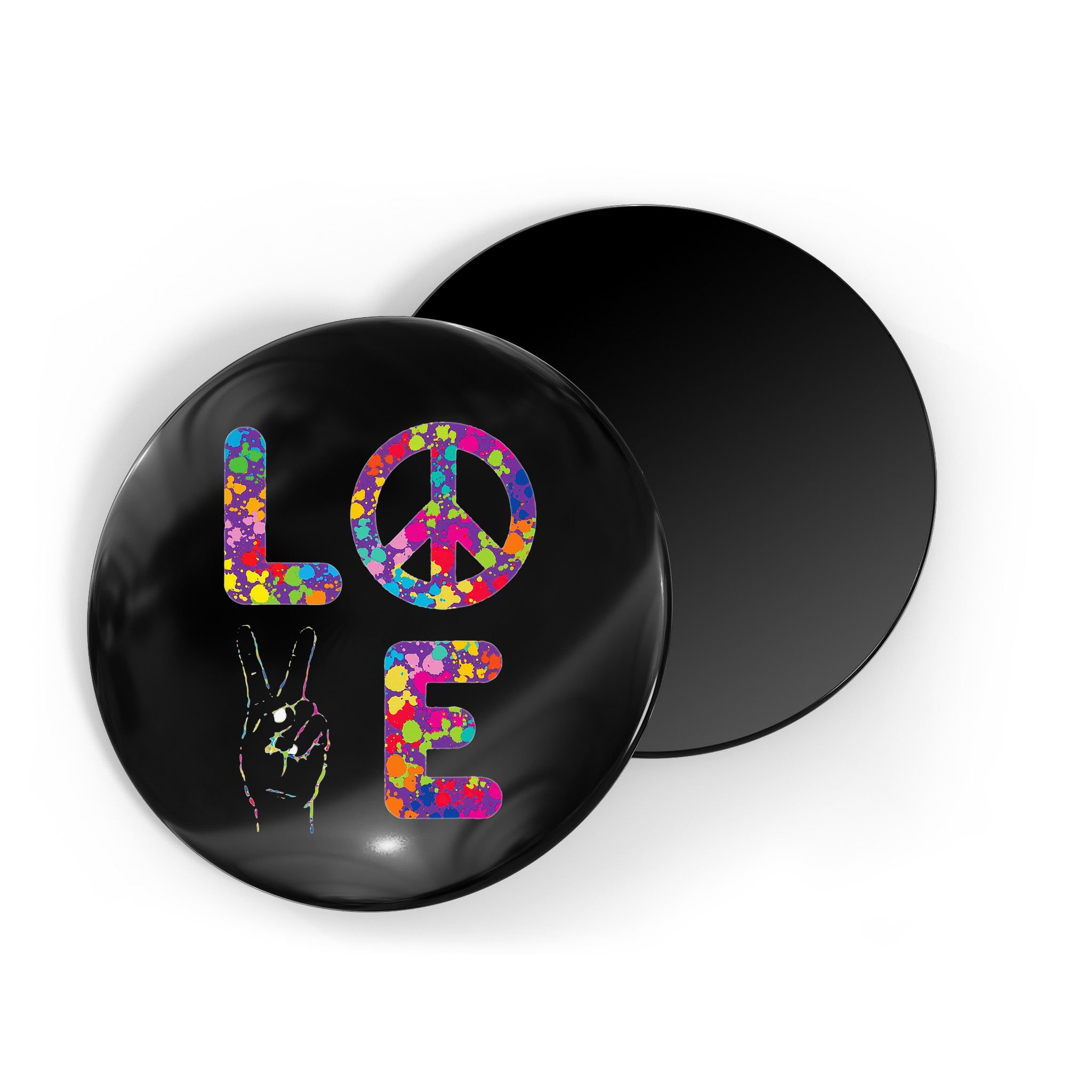 Peace Sign Love 60s 70s Tie Dye Hippie Magnet