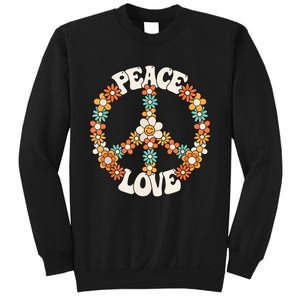 Peace Sign Love 60s 70s Costume Groovy Hippie Theme Party Sweatshirt